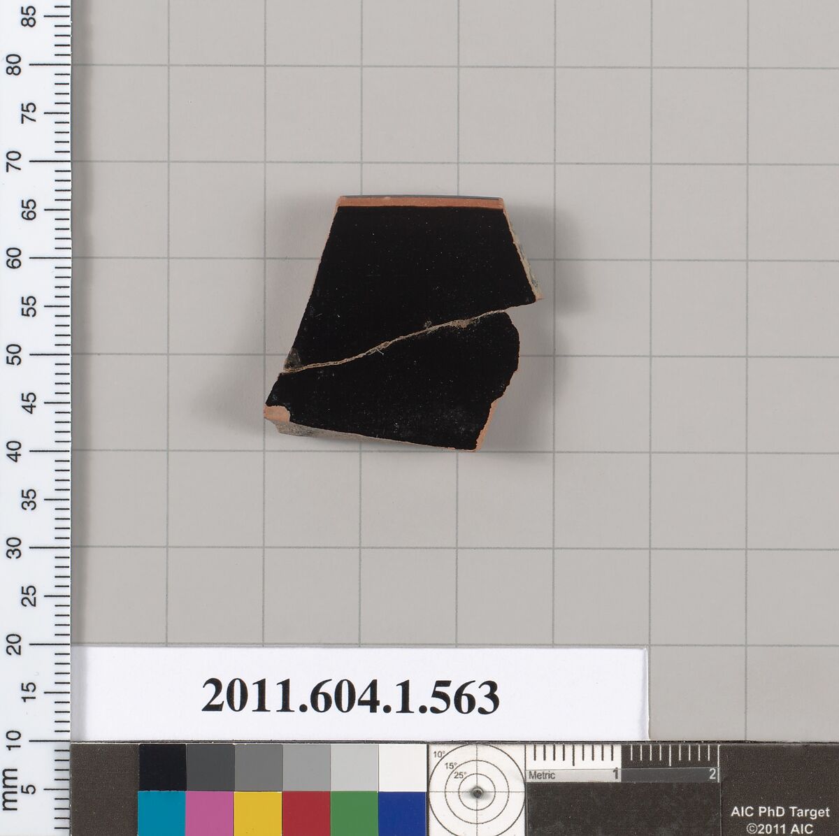 Terracotta rim fragment of a kylix (drinking cup), Terracotta, Greek, Attic
