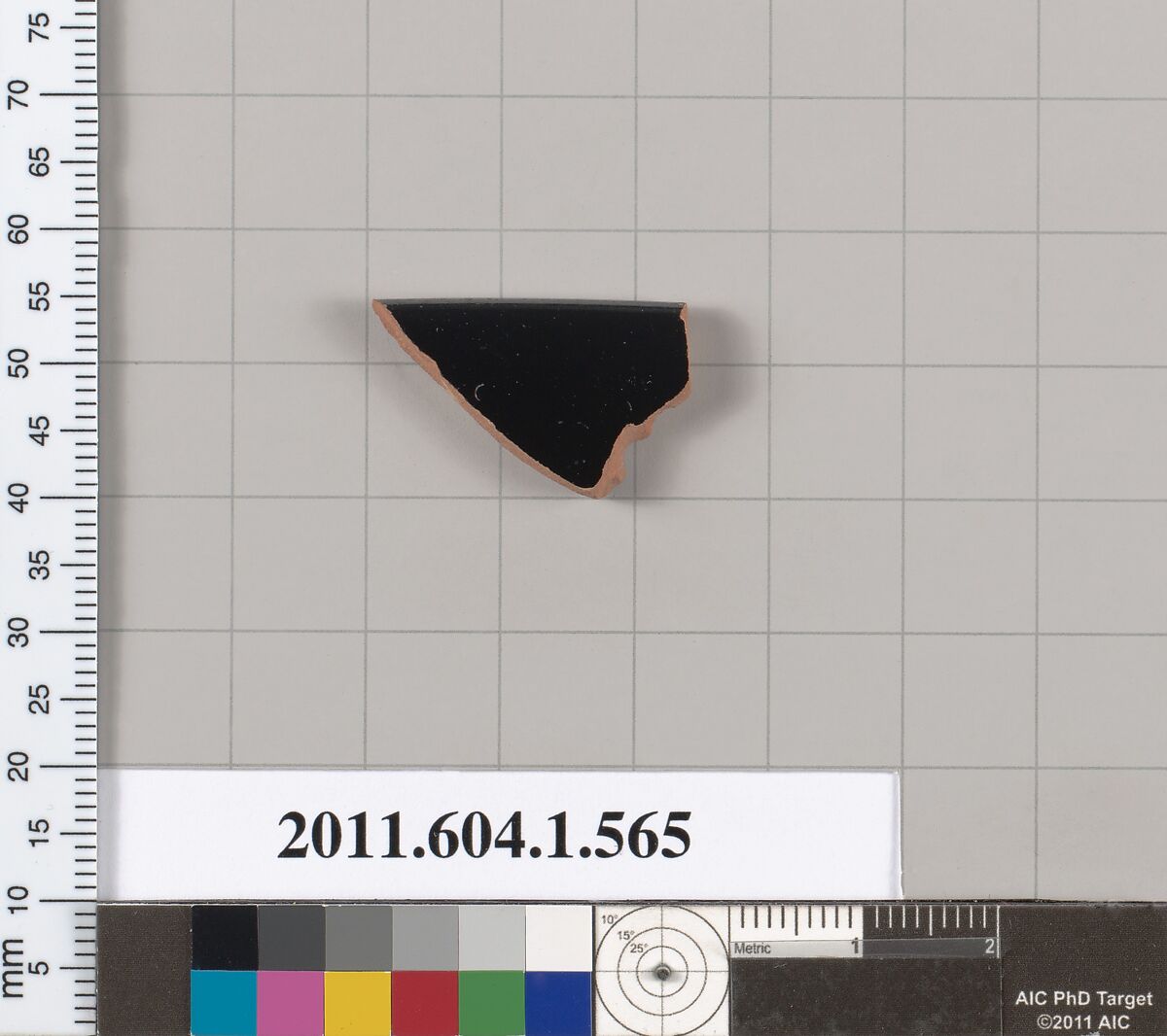 Terracotta rim fragment of a kylix (drinking cup), Terracotta, Greek, Attic