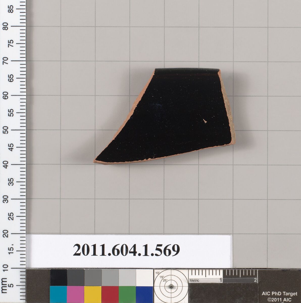 Terracotta rim fragment of a kylix (drinking cup), Terracotta, Greek, Attic