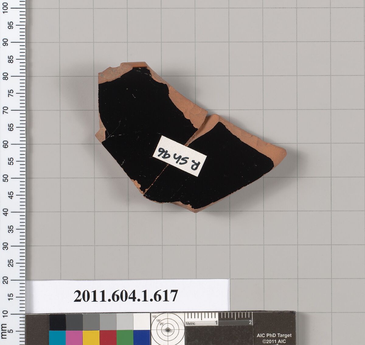 Terracotta rim fragment of a kylix (drinking cup), Terracotta, Greek, Attic