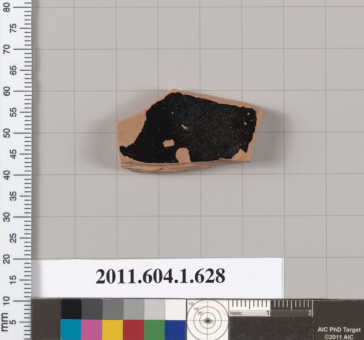 Terracotta fragment of a kylix (drinking cup), Terracotta, Greek, Attic