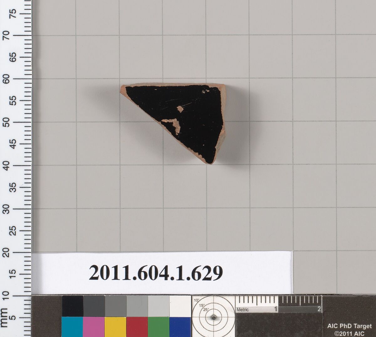 Terracotta fragment of a kylix (drinking cup), Terracotta, Greek, Attic
