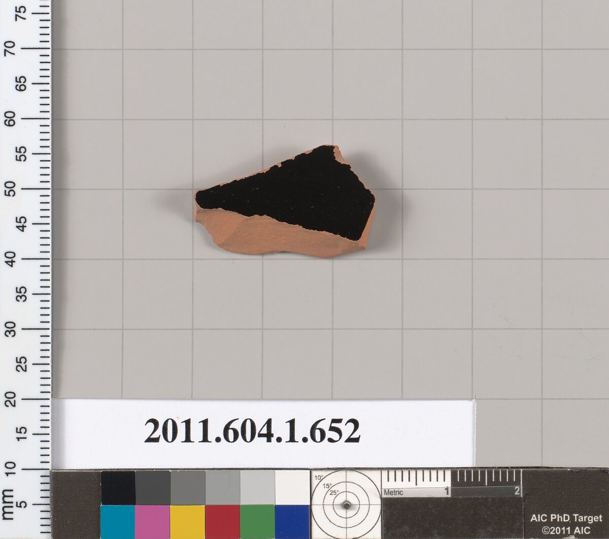 Terracotta fragment of a kylix (drinking cup), Terracotta, Greek, Attic