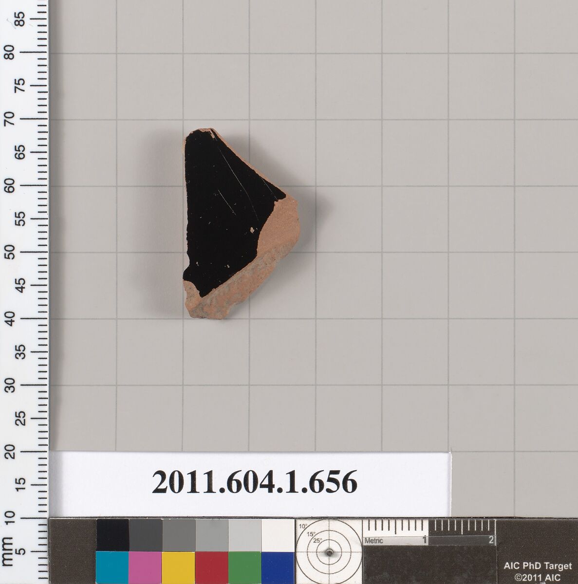 Terracotta fragment of a kylix (drinking cup), Terracotta, Greek, Attic