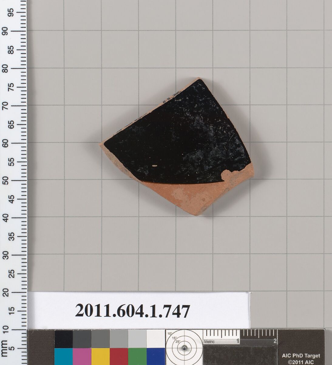 Terracotta fragment of a kylix (drinking cup), Terracotta, Greek, Attic