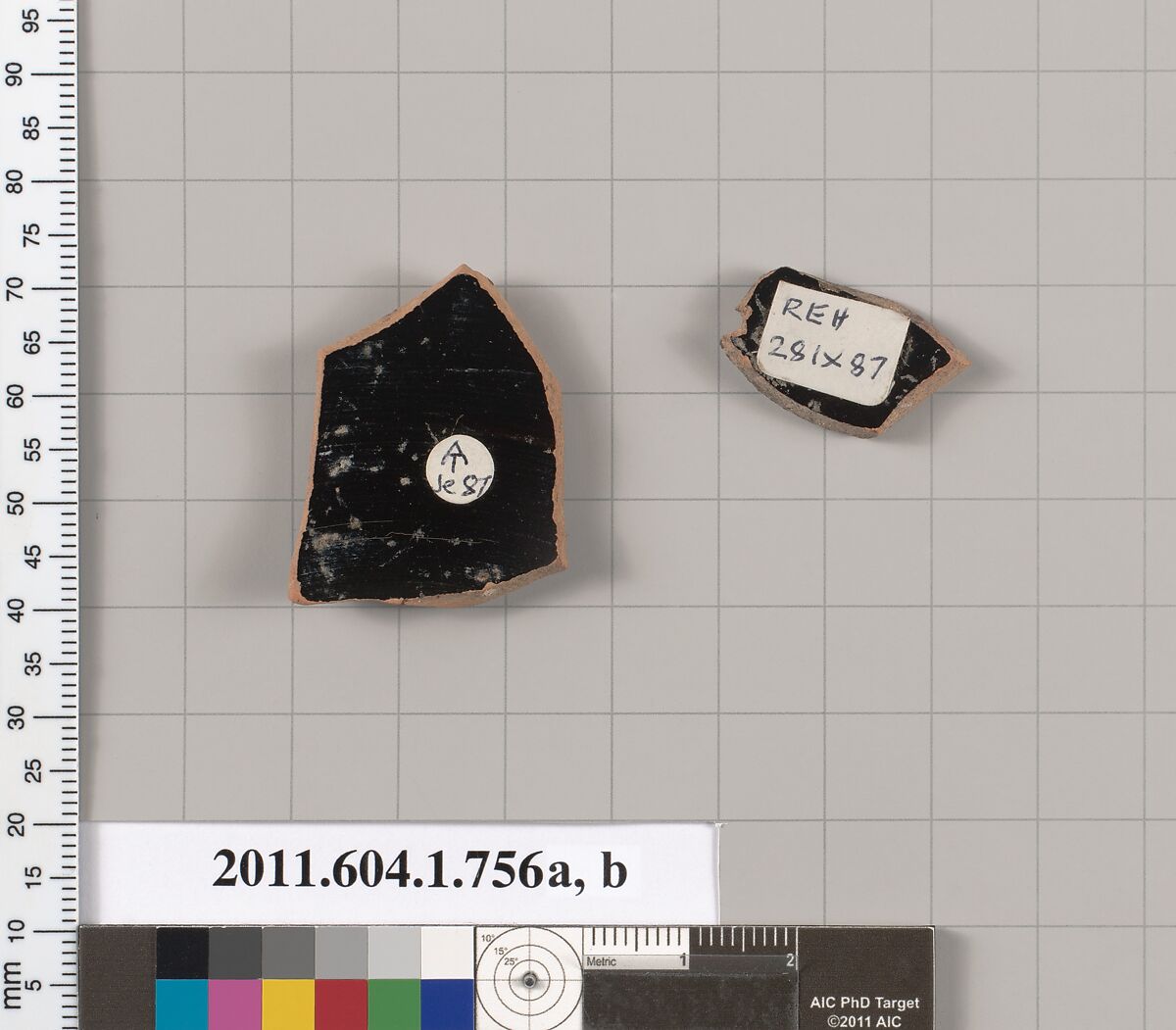 Terracotta fragments of a kylix or skyphos?, Terracotta, Greek, Attic