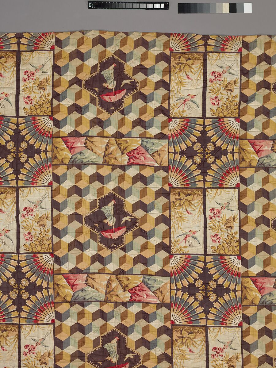 Whole cloth quilt, Unknown, Cotton, American