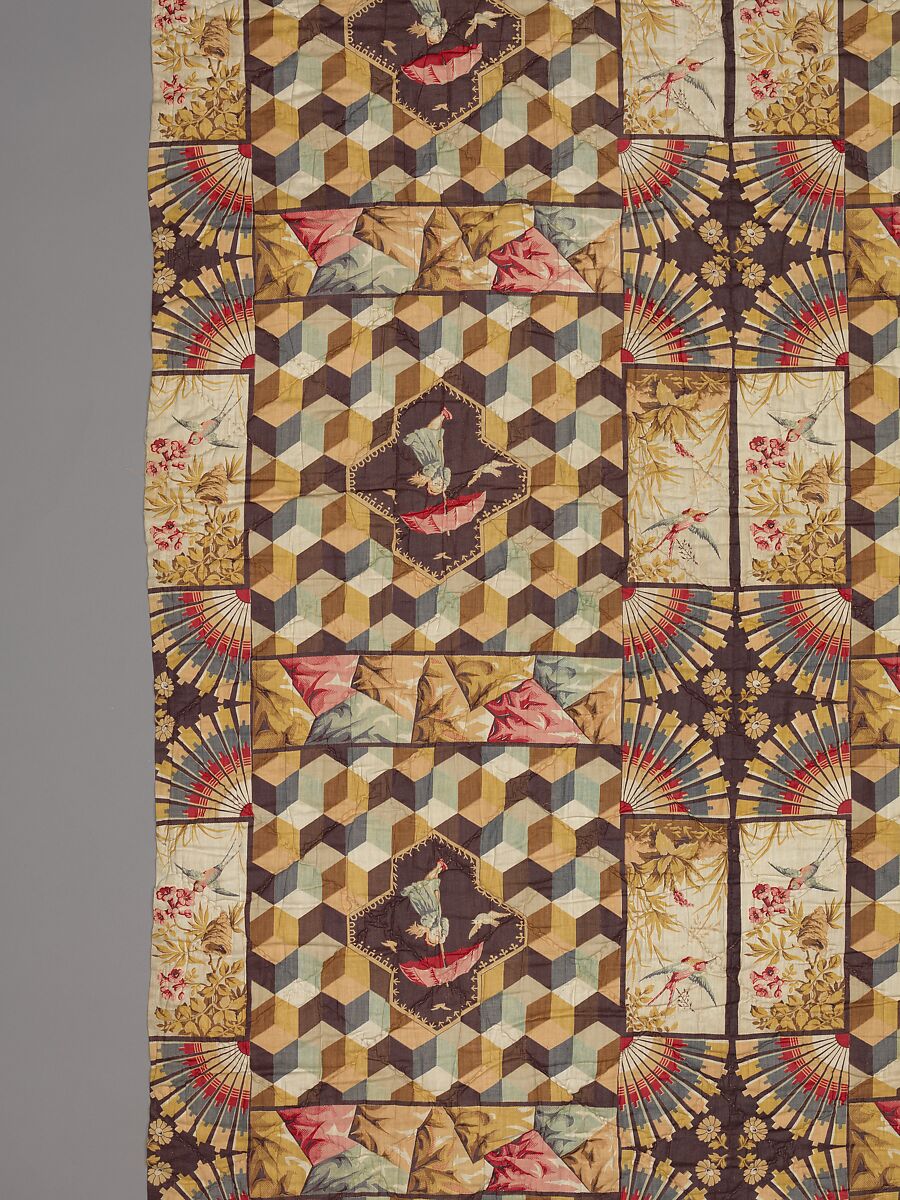 Whole cloth quilt, Unknown, Cotton, American