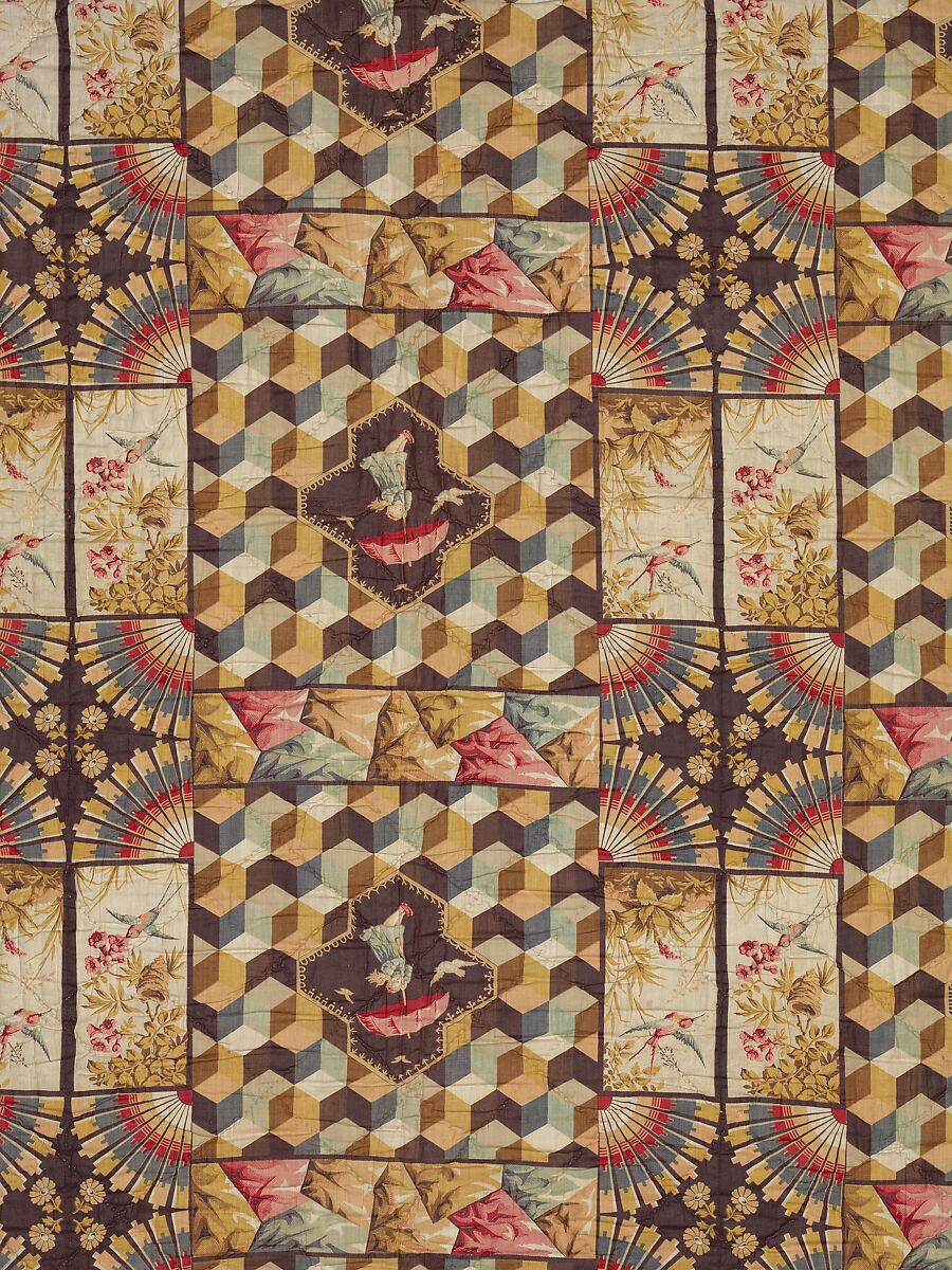 Whole cloth quilt, Unknown, Cotton, American