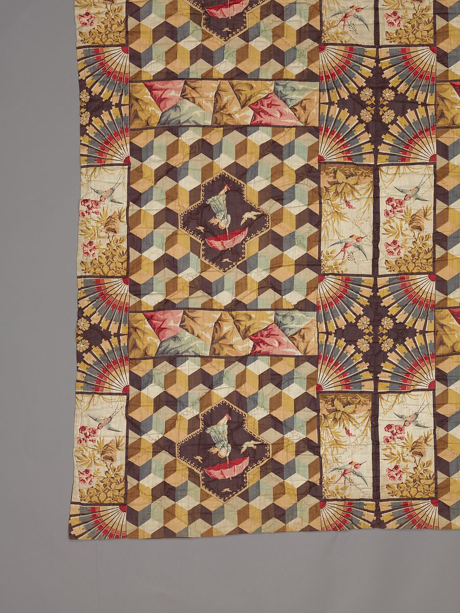 Whole cloth quilt, Unknown, Cotton, American