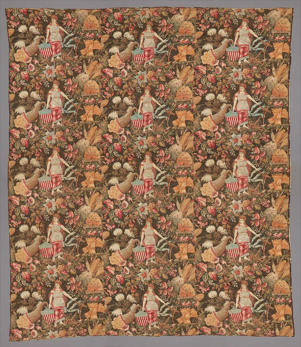 Whole cloth quilt, Unknown, Cotton, American 