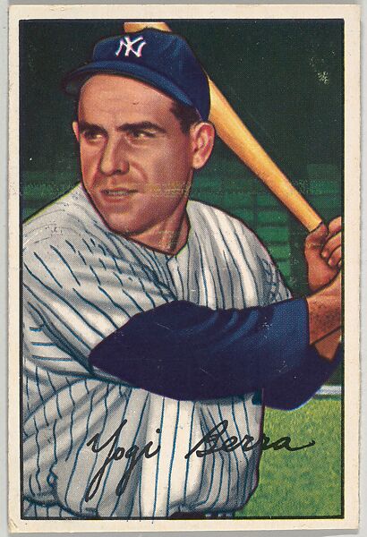 Issued by Bowman Gum Company, Larry Yogi Berra, Catcher, New York  Yankees, from Picture Cards, series 6 (R406-6) issued by Bowman Gum