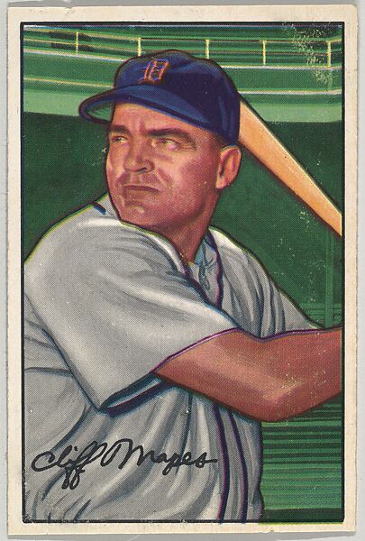 Cliff Mapes, Outfield, Detroit Tigers, from Picture Cards, series 6 (R406-6) issued by Bowman Gum, Issued by Bowman Gum Company, Commercial color lithograph 