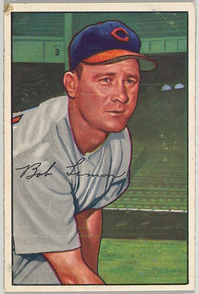 Issued by Bowman Gum Company | Bob Lemon, Pitcher, Cleveland Indians ...