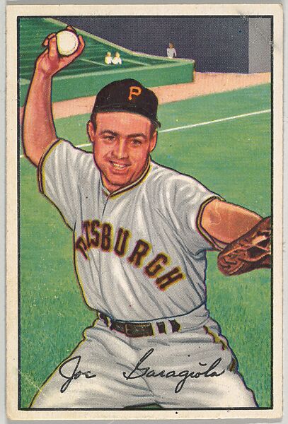 Joe Garagiola, Catcher, Pittsburgh Pirates, from Picture Cards, series 6 (R406-6) issued by Bowman Gum, Issued by Bowman Gum Company, Commercial color lithograph 