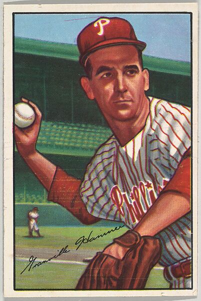 Gran Hamner, Shortstop, Philadelphia Phillies, from Picture Cards, series 6 (R406-6) issued by Bowman Gum, Issued by Bowman Gum Company, Commercial color lithograph 