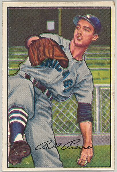 Billy Pierce, Pitcher, Chicago White Sox, from Picture Cards, series 6 (R406-6) issued by Bowman Gum, Issued by Bowman Gum Company, Commercial color lithograph 