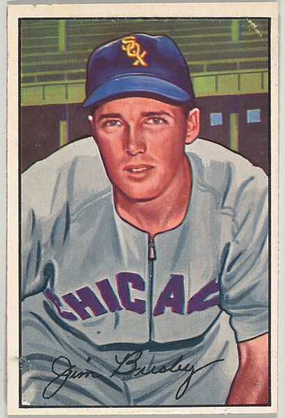 Issued by Bowman Gum Company | Jim Busby, Outfield, Chicago White Sox ...