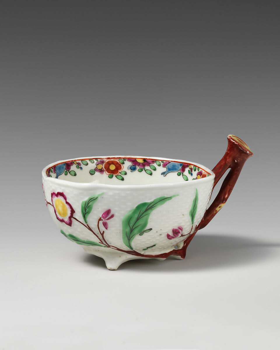 Cup (one of a pair), Soft-paste porcelain, British 
