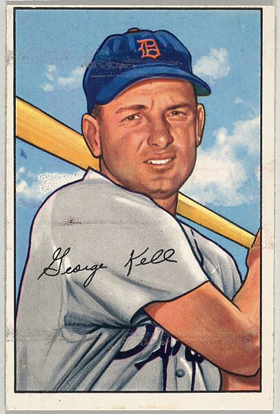 George Kell, 3rd Base, Detroit Tigers, from Picture Cards, series 6 (R406-6) issued by Bowman Gum, Issued by Bowman Gum Company, Commercial color lithograph 