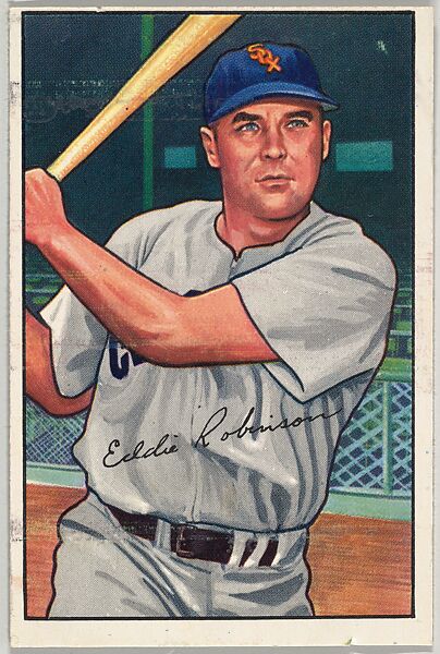 Eddie Robinson, 1st Base, Chicago White Sox, from Picture Cards, series 6 (R406-6) issued by Bowman Gum, Issued by Bowman Gum Company, Commercial color lithograph 