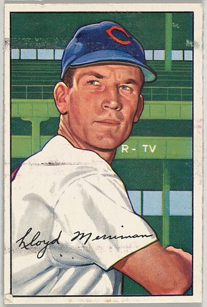 Lloyd Merriman, Outfield, Cincinnati Reds, from Picture Cards, series 6 (R406-6) issued by Bowman Gum, Issued by Bowman Gum Company, Commercial color lithograph 