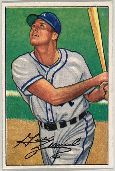 Issued by Bowman Gum Company | Gus Zernial, Outfield, Philadelphia ...