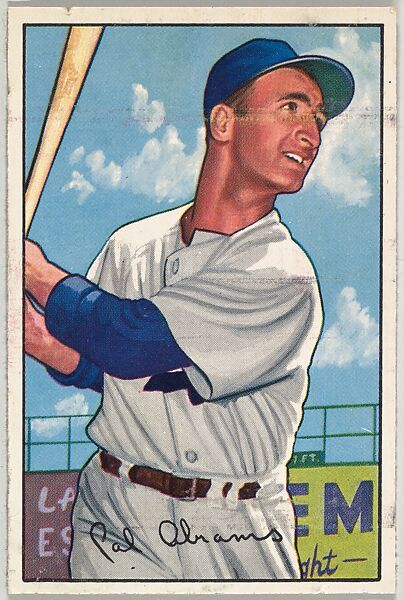 Cal Abrams, Outfield, Brooklyn Dodgers, from Picture Cards, series 6 (R406-6) issued by Bowman Gum, Issued by Bowman Gum Company, Commercial color lithograph 