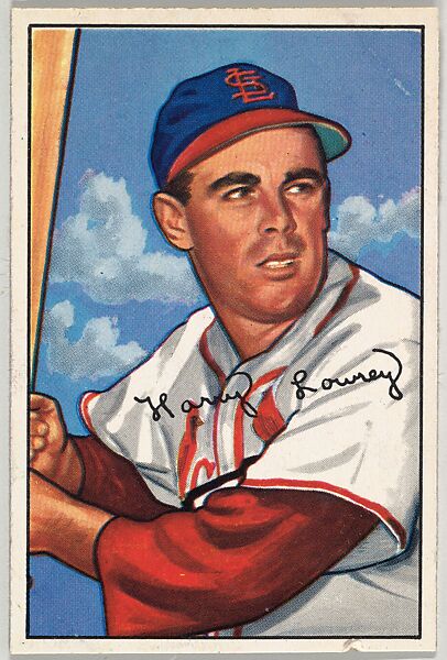 Harry "Peanuts" Lowrey, Outfield, St. Louis Cardinals, from Picture Cards, series 6 (R406-6) issued by Bowman Gum, Issued by Bowman Gum Company, Commercial color lithograph