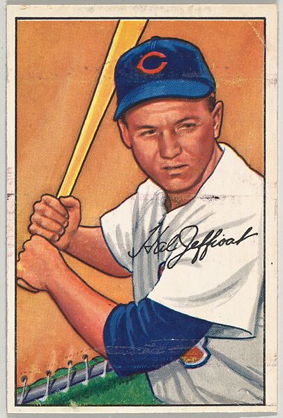 Hal Jeffcoat, Outfield, Chicago Cubs, from Picture Cards, series 6 (R406-6) issued by Bowman Gum, Issued by Bowman Gum Company, Commercial color lithograph 