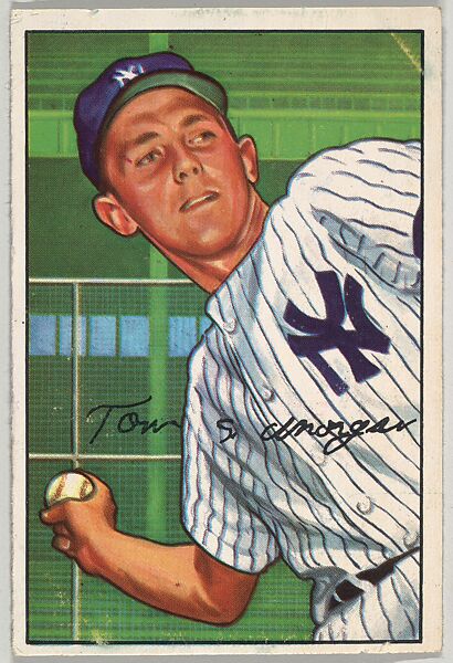 Tom Morgan, Pitcher, New York Yankees, from Picture Cards, series 6 (R406-6) issued by Bowman Gum, Issued by Bowman Gum Company, Commercial color lithograph 