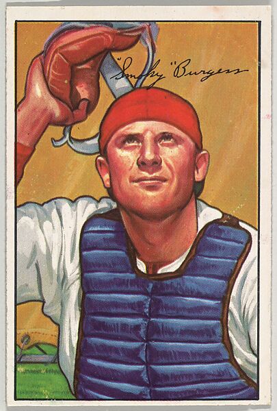 Forrest "Smoky" Burgess, Catcher, Philadelphia Phillies, from Picture Cards, series 6 (R406-6) issued by Bowman Gum, Issued by Bowman Gum Company, Commercial color lithograph 