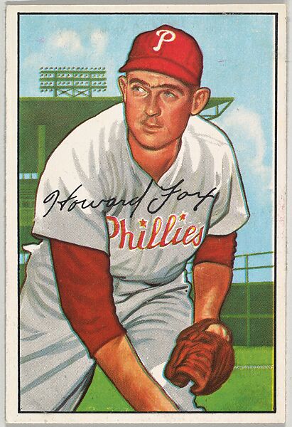 Howie Fox, Pitcher, Philadelphia Phillies, from Picture Cards, series 6 (R406-6) issued by Bowman Gum, Issued by Bowman Gum Company, Commercial color lithograph 