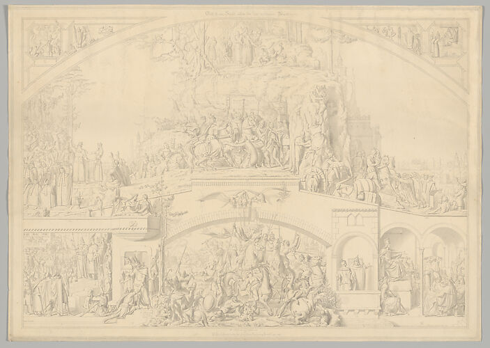 Preparatory Drawing for a Print Series on the History of Germany (Die Geschichte des deutschen Volkes in fünfzehn Bildern)