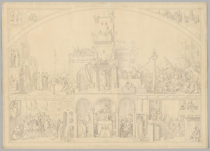 Preparatory Drawing for a Print Series on the History of Germany (Die Geschichte des deutschen Volkes in fünfzehn Bildern)