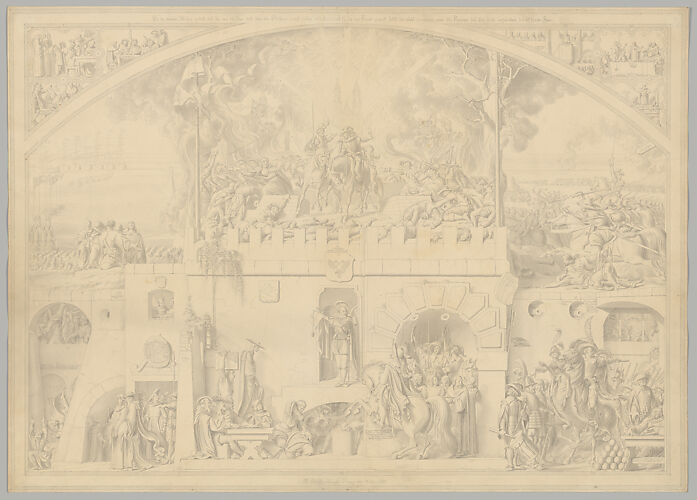Preparatory Drawing for a Print Series on the History of Germany (Die Geschichte des deutschen Volkes in fünfzehn Bildern)