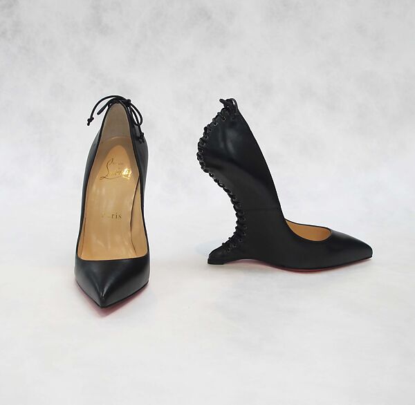 "Conquilla", Christian Louboutin (French, founded 1991), leather; metal, French