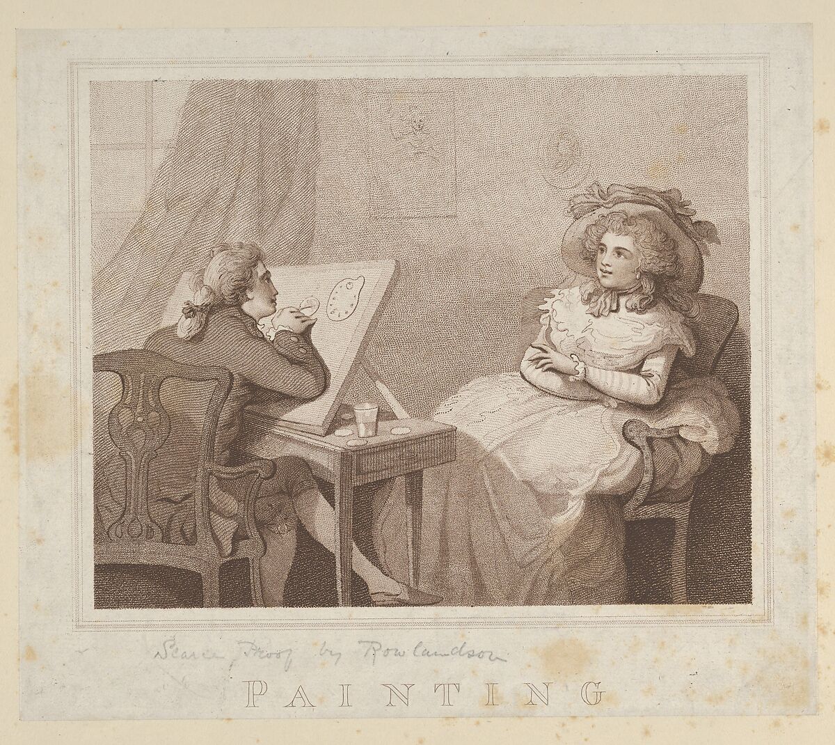 Painting, After Thomas Rowlandson (British, London 1757–1827 London), Stipple engraving 