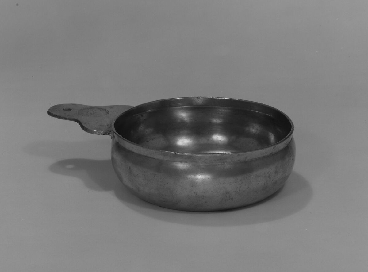 Porringer, Probably by Thomas Melville (1764–1796), Pewter, American 