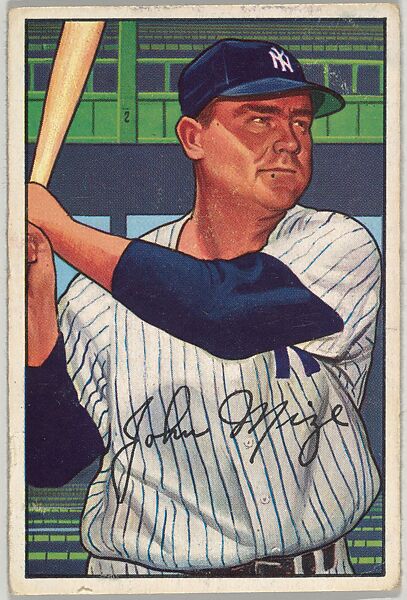 Johnny Mize, 1st Base, New York Yankees, from Picture Cards, series 6 (R406-6) issued by Bowman Gum, Issued by Bowman Gum Company, Commercial color lithograph 