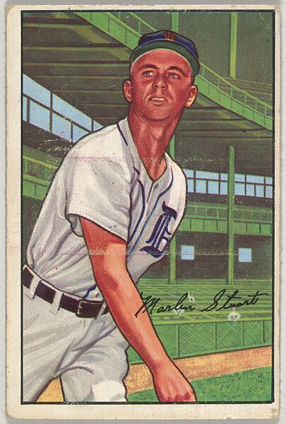 Marlin Stuart, Pitcher, Detroit Tigers, from Picture Cards, series 6 (R406-6) issued by Bowman Gum, Issued by Bowman Gum Company, Commercial color lithograph 