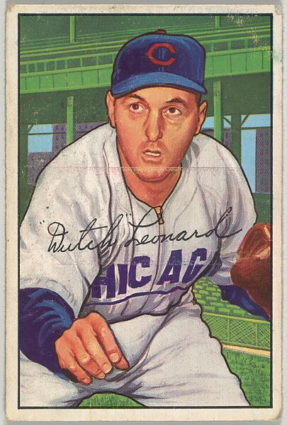 Dutch Leonard, Pitcher, Chicago Cubs, from Picture Cards, series 6 (R406-6) issued by Bowman Gum, Issued by Bowman Gum Company, Commercial color lithograph 