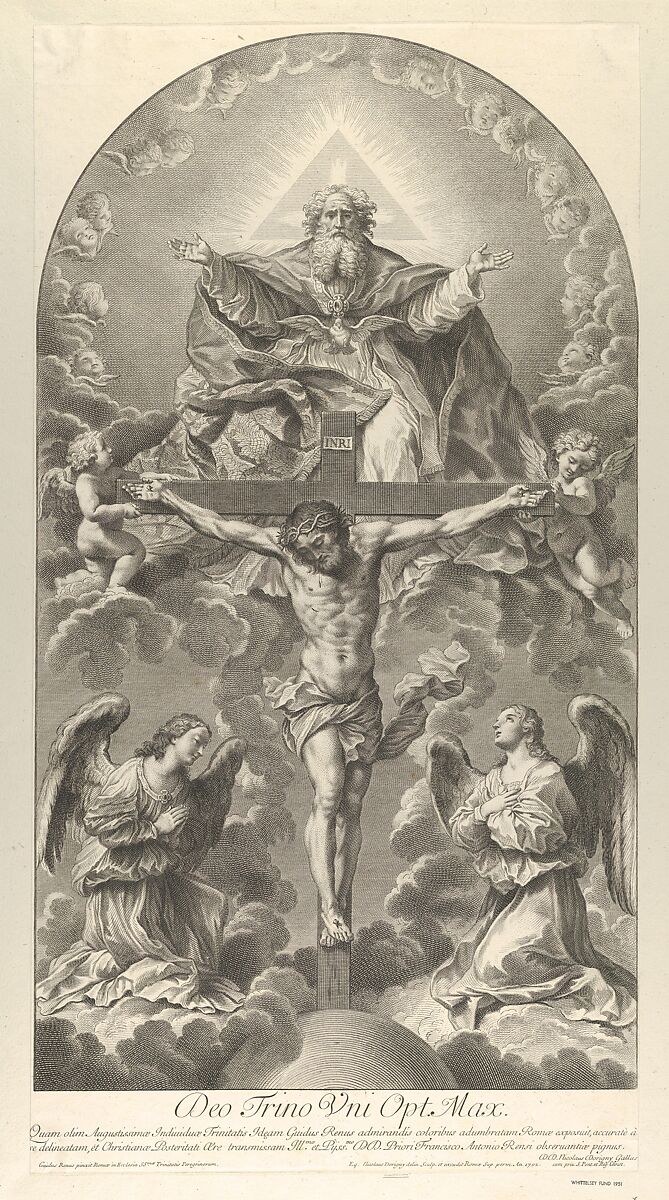 Sir Nicolas Dorigny The Holy Trinity Christ on the cross