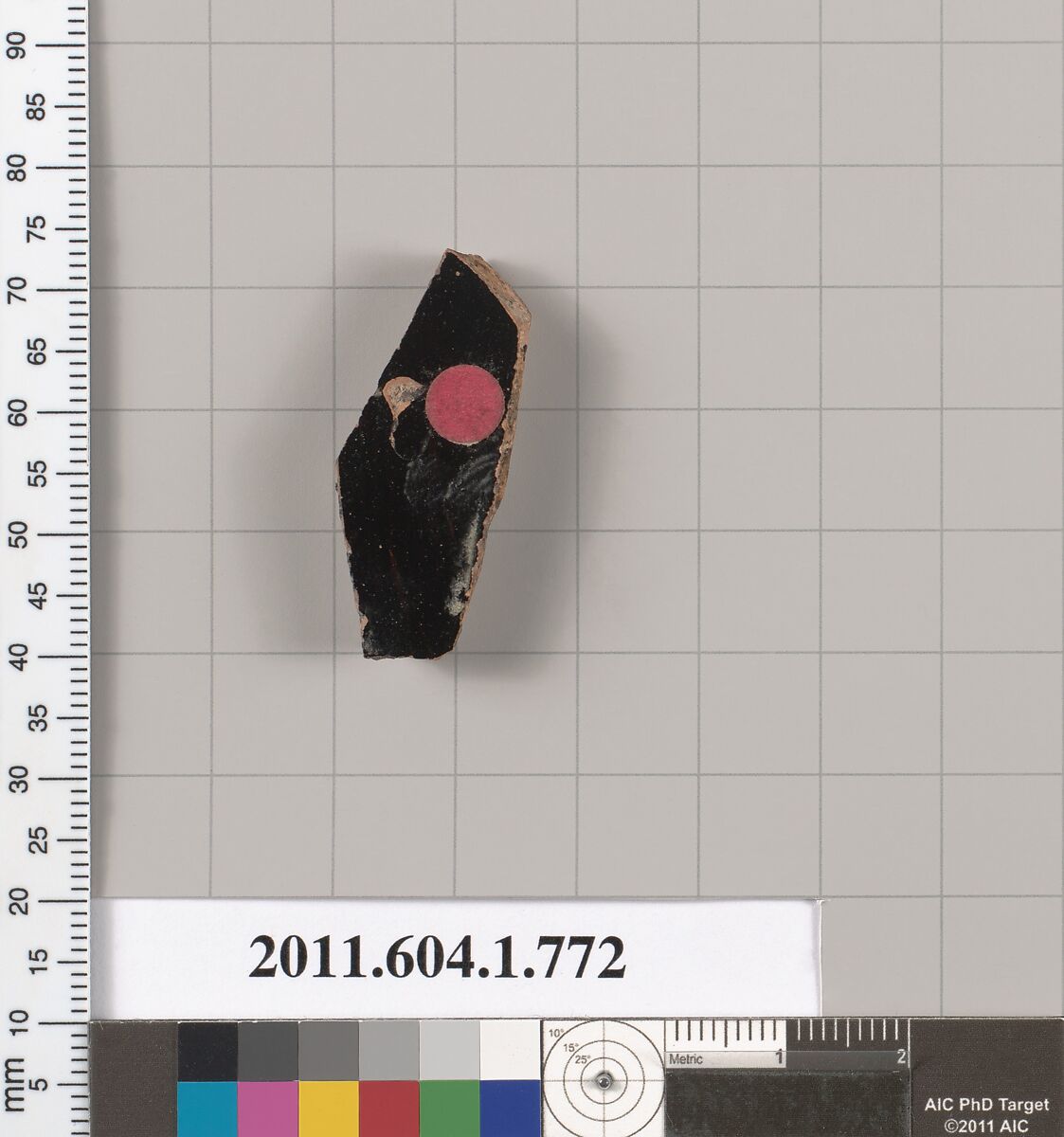 Terracotta fragment of a kylix (drinking cup), Terracotta, Greek, Attic