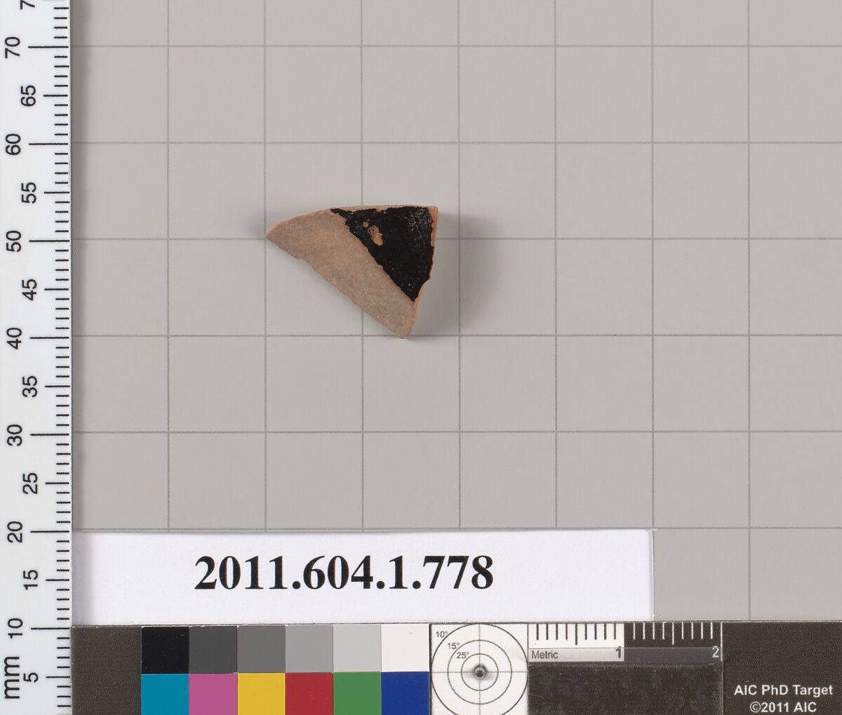 Terracotta fragment of a kylix (drinking cup), Terracotta, Greek, Attic