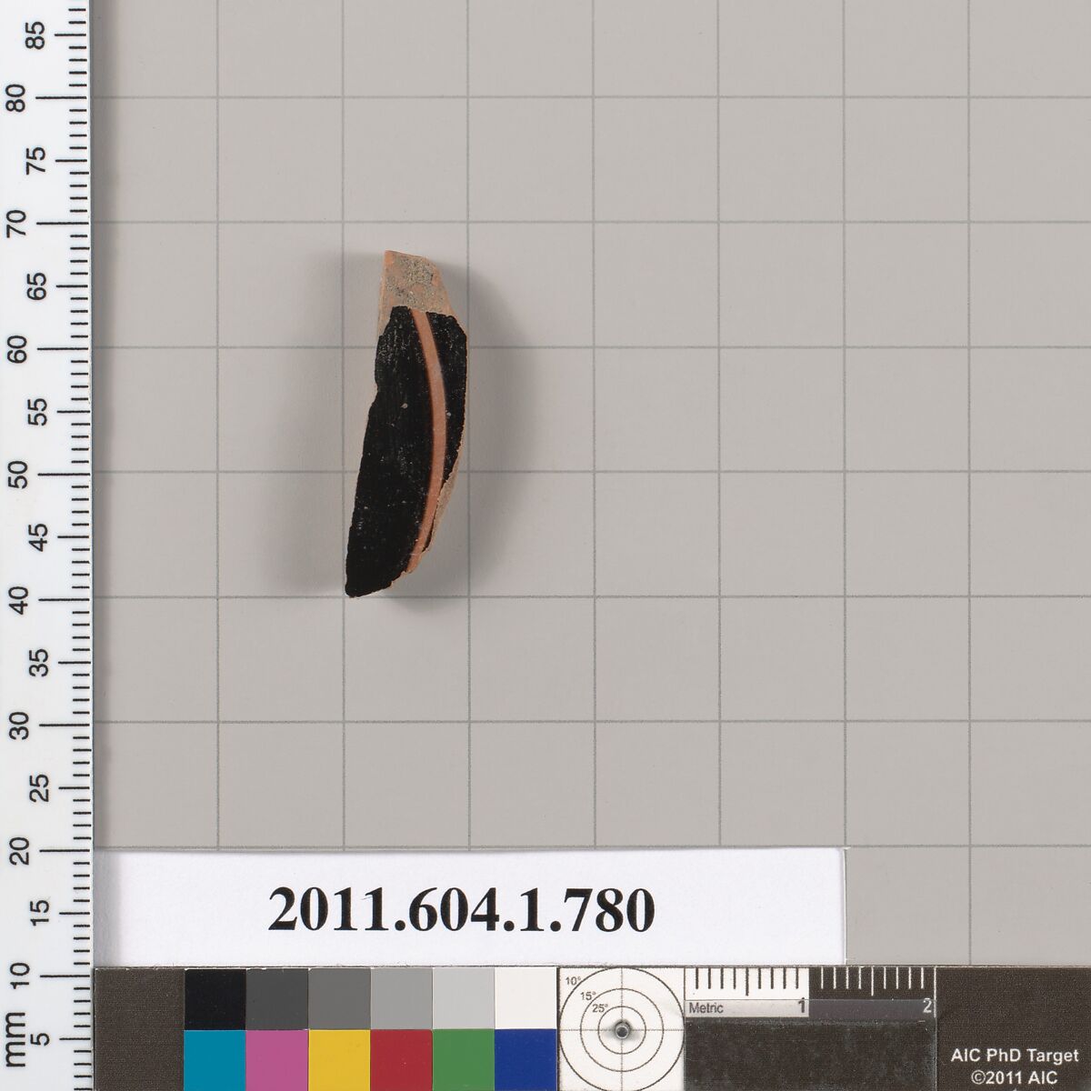 Terracotta fragment of a kylix (drinking cup), Terracotta, Greek, Attic