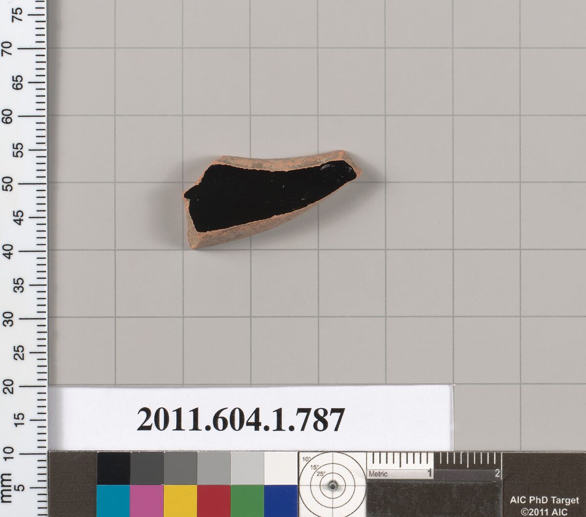 Terracotta fragment of a kylix (drinking cup), Terracotta, Greek, Attic