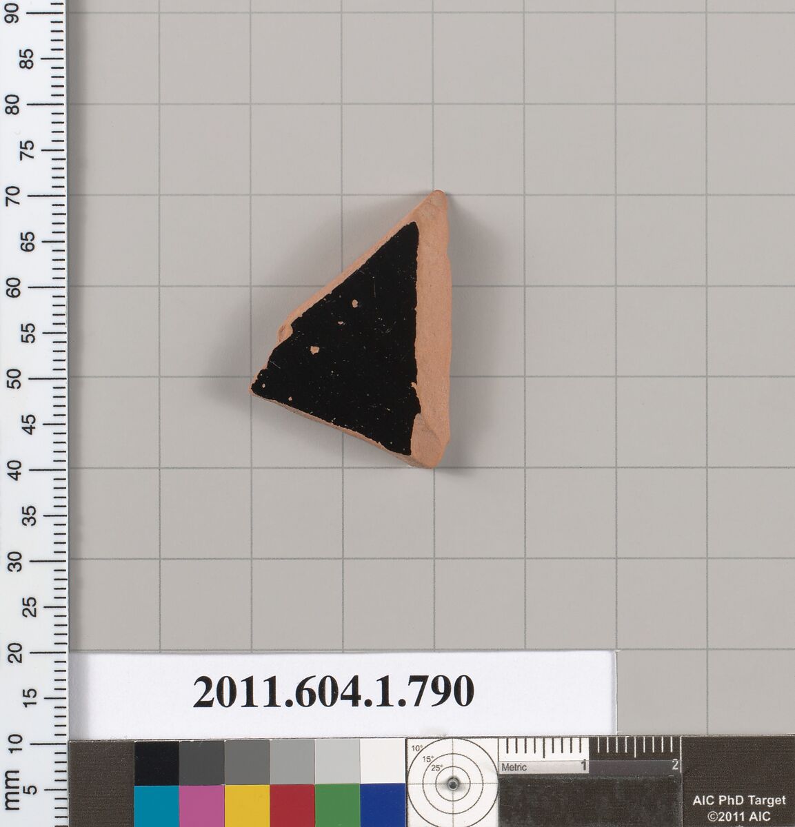Terracotta fragment of a kylix (drinking cup), Terracotta, Greek, Attic