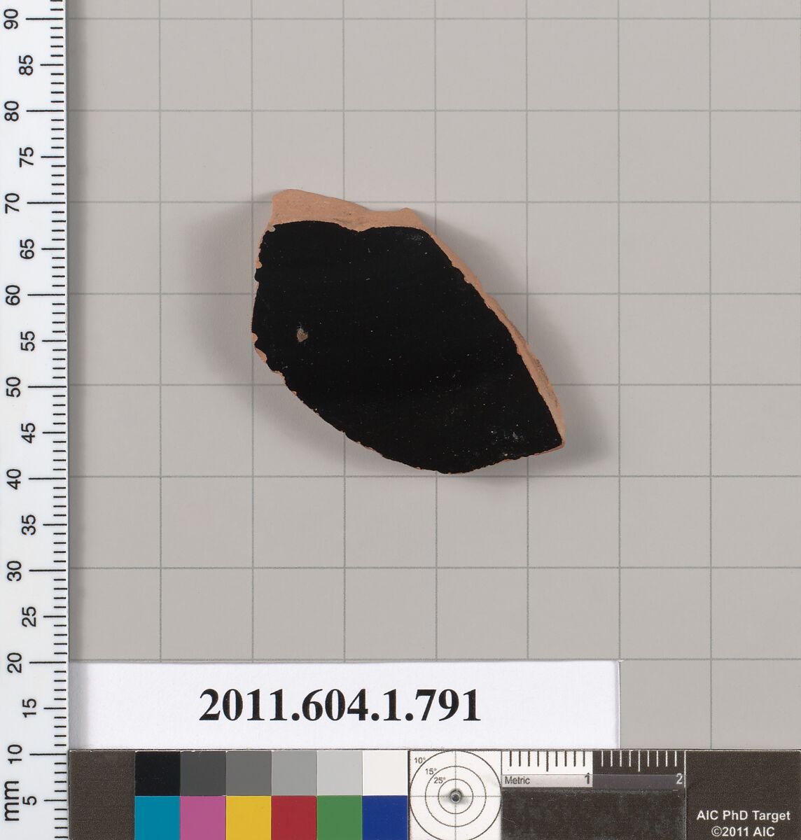Terracotta fragment of a kylix (drinking cup), Terracotta, Greek, Attic