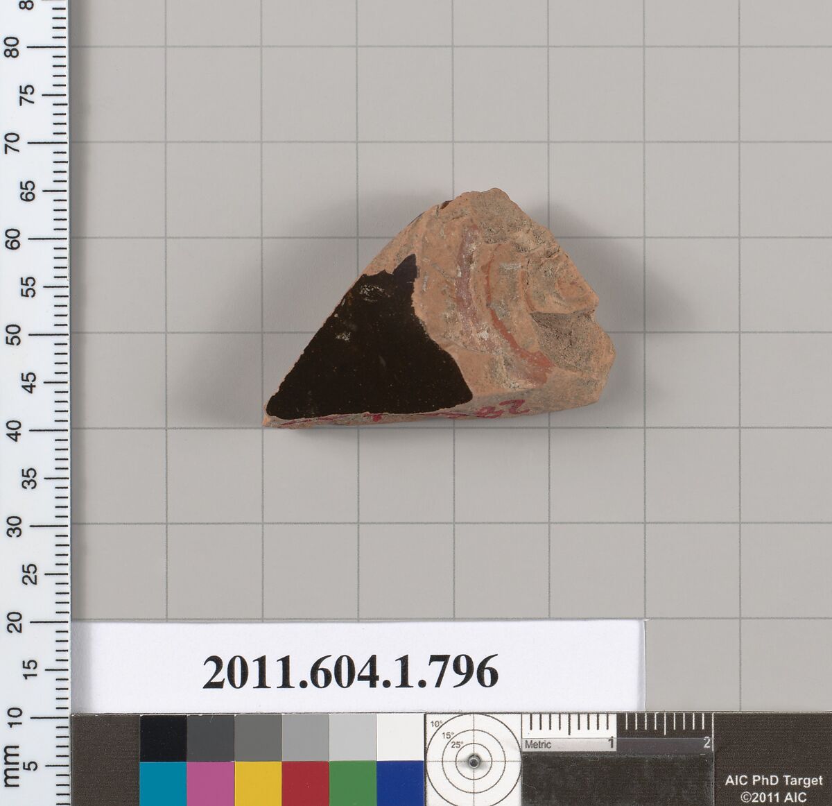 Terracotta fragment of a kylix (drinking cup), Terracotta, Greek, Attic